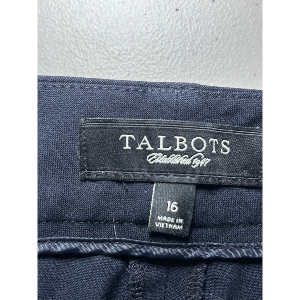Talbots Heritage Wide Leg‎ Black Pants 16 Plus Interview Office Professional - Picture 4 of 10